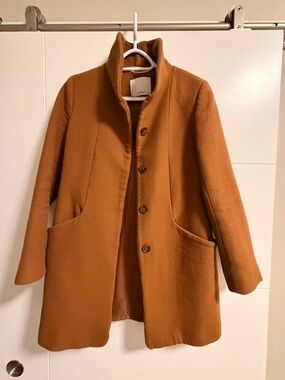 Wilfred Caramel Brown Wool-Blend Coat
